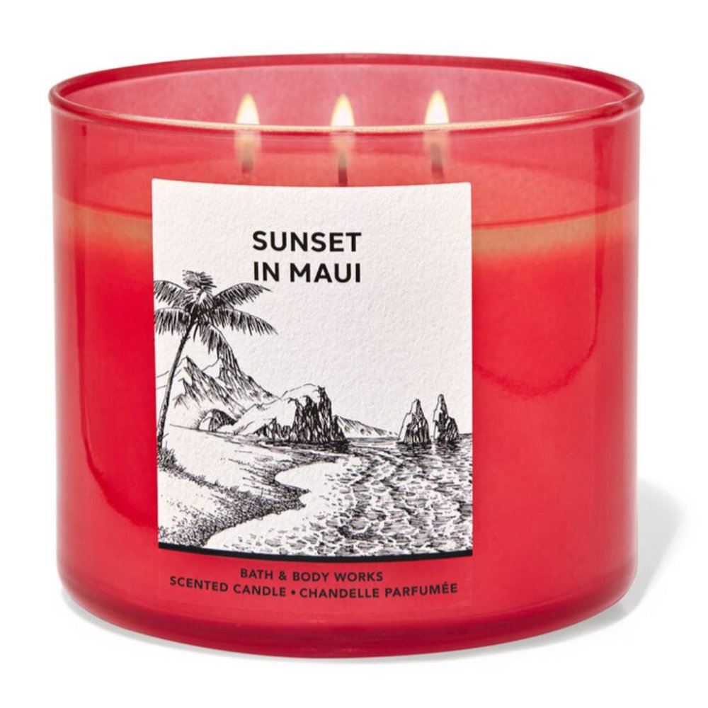 BBW Sunset in Maui 3-Wick Candle